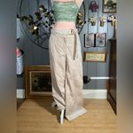 Loft Wide Leg Stretchy Corduroy Tan Pants Size 4 Photo 1