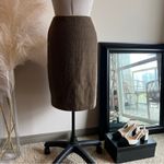 Ralph Lauren Vintage Brown Green Plaid Pencil Skirt Classic Timeless Style Photo 3