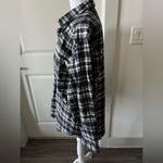 IRO  Black and White Button Down flannel Plaid thick Shirt Photo 4