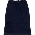 Y2K Rave black knit midi skirt with elastic waist band and slits on side Size M Photo 0