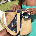 Draper James •• Stylish Straw Tote W/Scarf NWT Photo 1