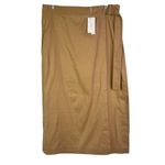 Vince NWT Buckle Wrap Linen Blend Skirt 16 Sandshell Midi Summer Classic NEW 10 Photo 3