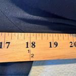 Ralph Lauren Lauren Black Short Sleeve Tee Shirt Womens L Brown Faux Suede Trim Photo 2