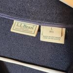 L.L. Bean Wool Button Front Coat Jacket Classic Style Large Blue Photo 3