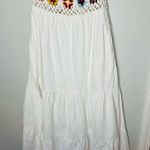 Slate + Willow White Boho Crochet Top Ruffles Flowy Midi Dress Size Medium Photo 8