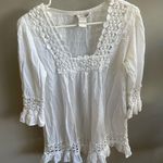 Elegant White Women's Swim Coverup Size L Photo 0