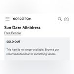 Free People Sun Daze Mini Dress Size Medium Photo 3