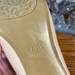 Karl Lagerfeld Leather Quilted Roulle Pointed Toe Heel Pumps Beige Women 10 Photo 4