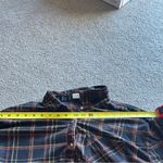 Eden & Olivia Women’s Black Brown Yellow Plaid Button Down 3/4 Sleeve Flannel M Photo 2