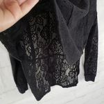 Free People Black Lace Reverce Fleece Top S Photo 4