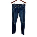 Rag and Bone  Dre Capri‎ Relaxed Raw Hem Knee Tear Jean in Dia Wash size 25 Photo 3