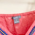 Aerie Pink Beaded Embroidered Tie Straps Tassel Top XS Photo 3