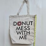 World Market Donut Mess With Me Tote Bag Black Photo 1