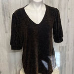 Collection B Black and gold blouse Black Size M Photo 0
