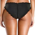 Tempt Me Black Scalloped Bikini Bottom, Ruffled, New, Hygienic Liner, Tags, Size L Photo 2