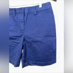 Lands' End  Mid Rise Blue Khaki Shorts Size 6 Photo 2