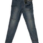Maniere De Voir Jeans Sz 4 NWT Denim Cut Out Skinny Avant Garde Punk Grunge Y2K Blue Photo 0