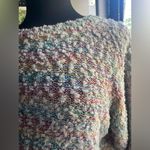 Vintage 80/90s Genesis bright colorful marled long sleeve sweater, size large Pink Photo 12