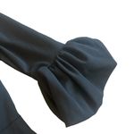 Avery G Black Dress Puff Bell Sleeves Cocktail Party Back Zip Size 8 Women's Photo 3