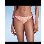 Wild Fable  Small Side Tie Bikini Bottom - Pink, orange & yellow Floral pattern​ Photo 5
