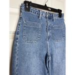 Just Black  Denim Size 27 Blue Patch Pocket Wide Leg Jean Medium Wash Photo 3