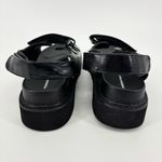 Princess Polly  Rue Sandals Size 8 Chunky Vegan Leather Black Photo 4