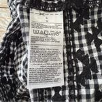Old Navy  Black & White Gingham Plaid Tie Shoulder Embroidered Hem Tank Top~Large Photo 8