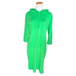 Brand New Miskay Green Hooded Hoodie Knee Length Jersey Knit Dress Photo 3