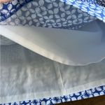 Talbots Blue White Print Lined Cotton Spandex Mini Skirt Size 10 Photo 9