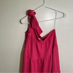 Ee:some One Shoulder Swing Dress Pink M Size M Photo 3
