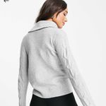 ASOS Vila Knitted Zip Sweater With Cable Detail gray Photo 3