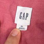 Gap Pink Linen Blend Long Sleeve Blouse Casual Summer Pastel Feminine XL Photo 1
