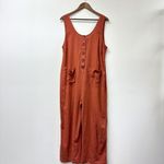 Marine layer  Sydney Beach Wide Leg Jumpsuit in Baked Clay Size L Photo 1