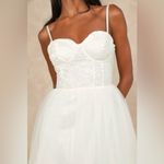 Lulus LULU’S Ethereal Romance White Sleeveless Embroidered Bustier Maxi Dress Photo 2