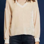 Nation Ltd  Velvet Silk Nadira Pullover Long Sleeve Shirt Womens‎ XS Cream Photo 0