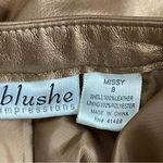 Blushe Vintage Leather Pants Women’s Size 8 Bronze Gold Classic Fit Chic Brown Photo 8