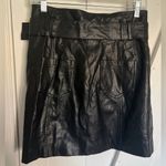 Line and Dot  Revolve Vegan Black Leather Mini Skirt Photo 4