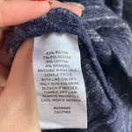 Nordstrom  Lingerie Dark Blue Heathered V-Neck Long Sleeve Shirt Photo 5