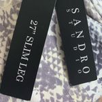 Sandro  Women's Pants 27" Slim Leg Ankle Cream Gray Snake Print Size 14 Photo 5