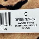 We Wore What Tiger Print Chain Bike Shorts Tan Black Size Small Photo 6