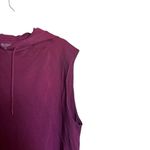 Athleta Sleeveless Sweatshirt Vest Womens Large Burgundy Hoodie Top Photo 2