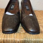 Stuart Weitzman Vintage Stewart Weitzman Brown Snakeskin Print Block Heels Size 8.5 Photo 1