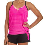 ZeroXposur  Womens Fuchsia Side Knot Tankini Photo 0