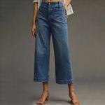 Anthropologie  Pilcro‎ The Skipper Wide Leg Cropped Sailor Jeans 25 Tall 25T 25L Photo 1