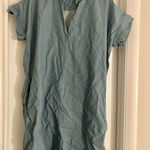 Everlane  split neck jean dress Photo 0