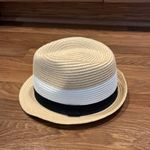 Straw black and ivory fedora one size Photo 1