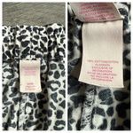 Victoria's Secret Victoria’s Secret Leopard Pajama Pants Black White Medium Pink Tie Photo 9