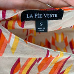 Anthropologie La Fee Verte Silk Diamond-shaped back Sun Fire CamiTop Size Small Photo 4