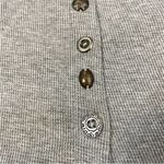 Soft Surroundings  Sydney Shirt Medium Gray Waffle Tab Sleeves Cotton 2AU91 Photo 1