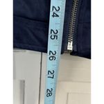 Torrid Blue Suede Long Sleeve Zip Up Crop Jacket Zipper Detail Size 3 Pockets Photo 4